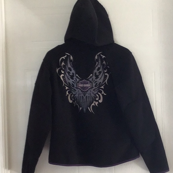 Harley Davidson woman’s hood zip up jacket - Picture 1 of 5